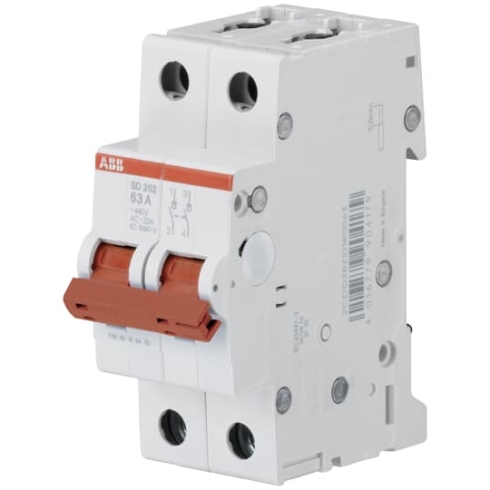 Рубильник 2п SD202/25 рычаг красный ABB 2CDD282101R0025