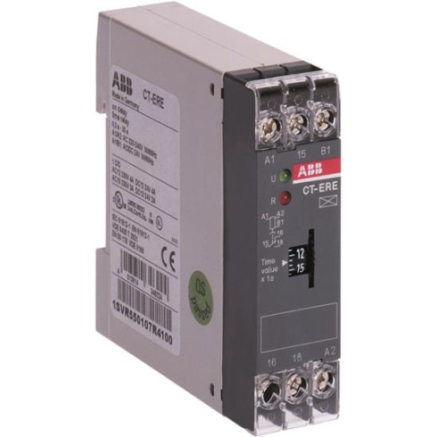 Реле времени CT-ERE 24В AC/DC, 220-240В AC (временной диапазон 3..300с.) 1ПК ABB 1SVR550107R2100