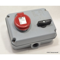 Разъем стандартный с выключателем и блокировкой 16A, 3P+E, IP44 316 MHS4 ABB 2CMA167629R1000