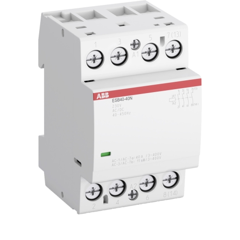 Контактор ESB40-40N-01 модульный (40А АС-1 4НО) катушка 24В AC/DC ABB 1SAE341111R0140