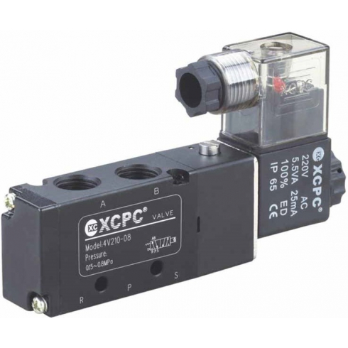 Распределитель с электромагнитным управлением XCPC 4V210-08-AC110V