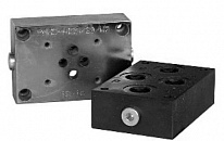 Плита для распределителей и клапанов стальная DUPLOMATIC MS S.p.a. PME4-AL5G/10, CETOP P05, 320 бар, порты с боковой стороны