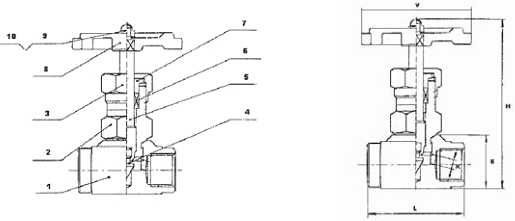 Клапан запорный игольчатый резьбовой из углеродистой стали Genebre 2221 ...