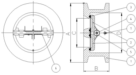 Dn100 pn25 обратный клапан