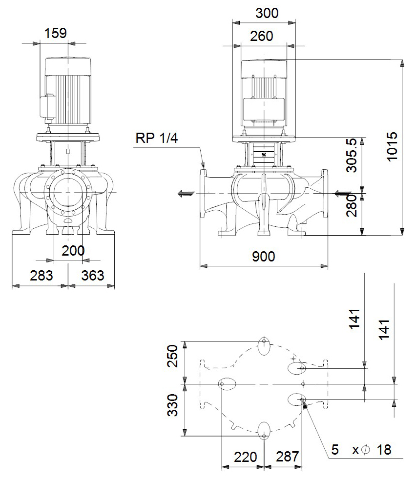Центробежный насос Grundfos TP 200-90/4 A-F-A-BQQE-MX3 97927152