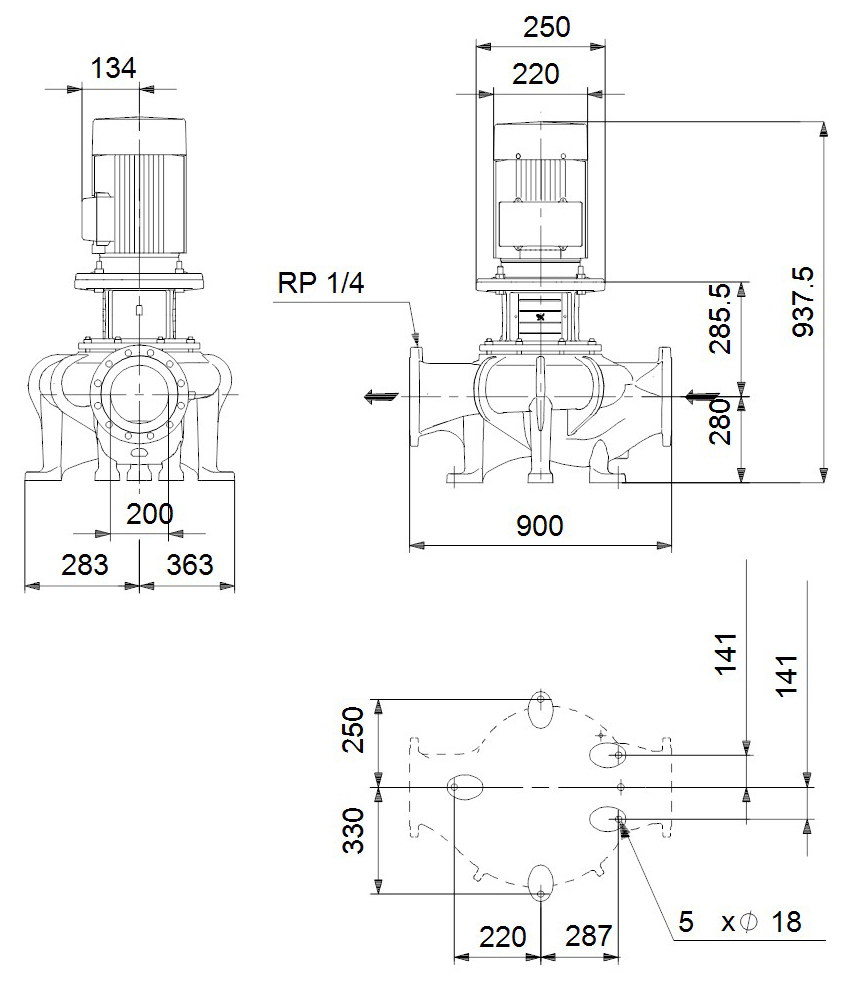 Центробежный насос Grundfos TP 200-50/4 A-F-B-BAQE-KX3 97927111