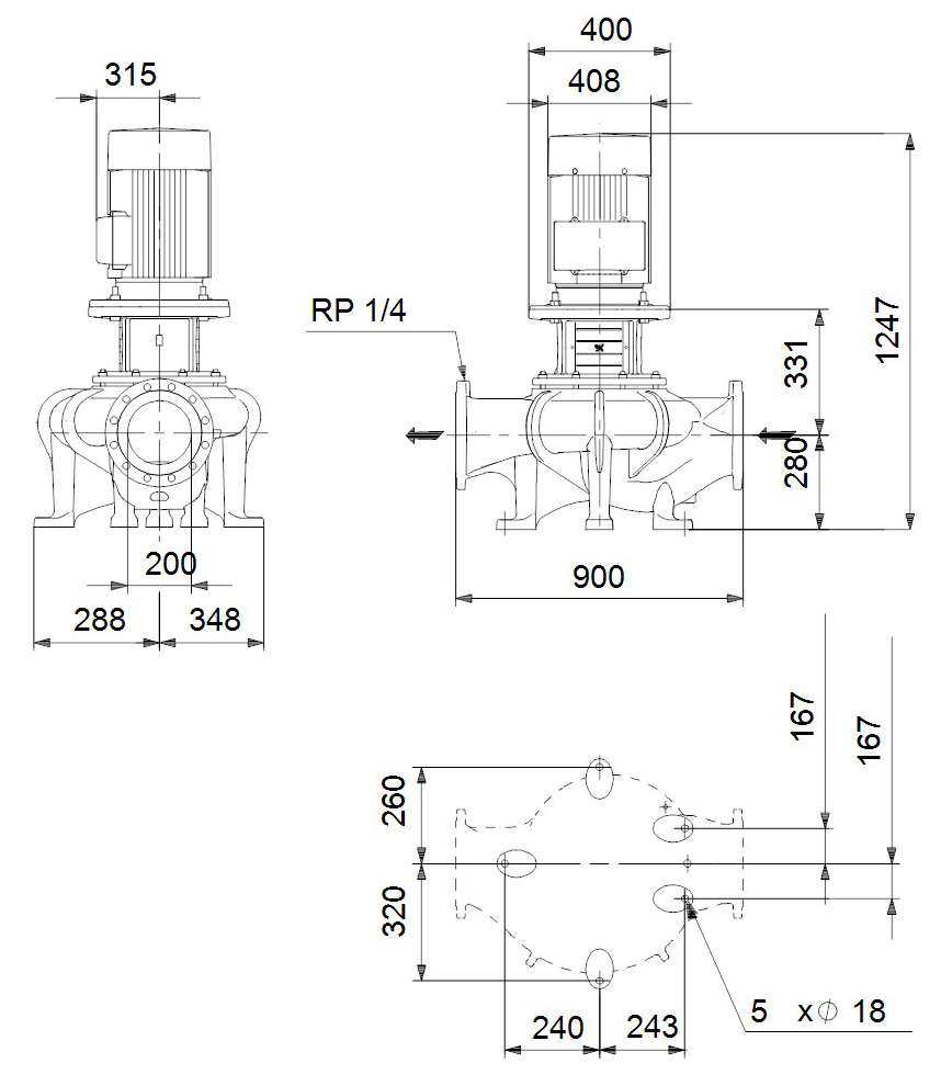 Центробежный насос Grundfos TP 200-240/4 A-F-A-BQQE-RX3 97927156