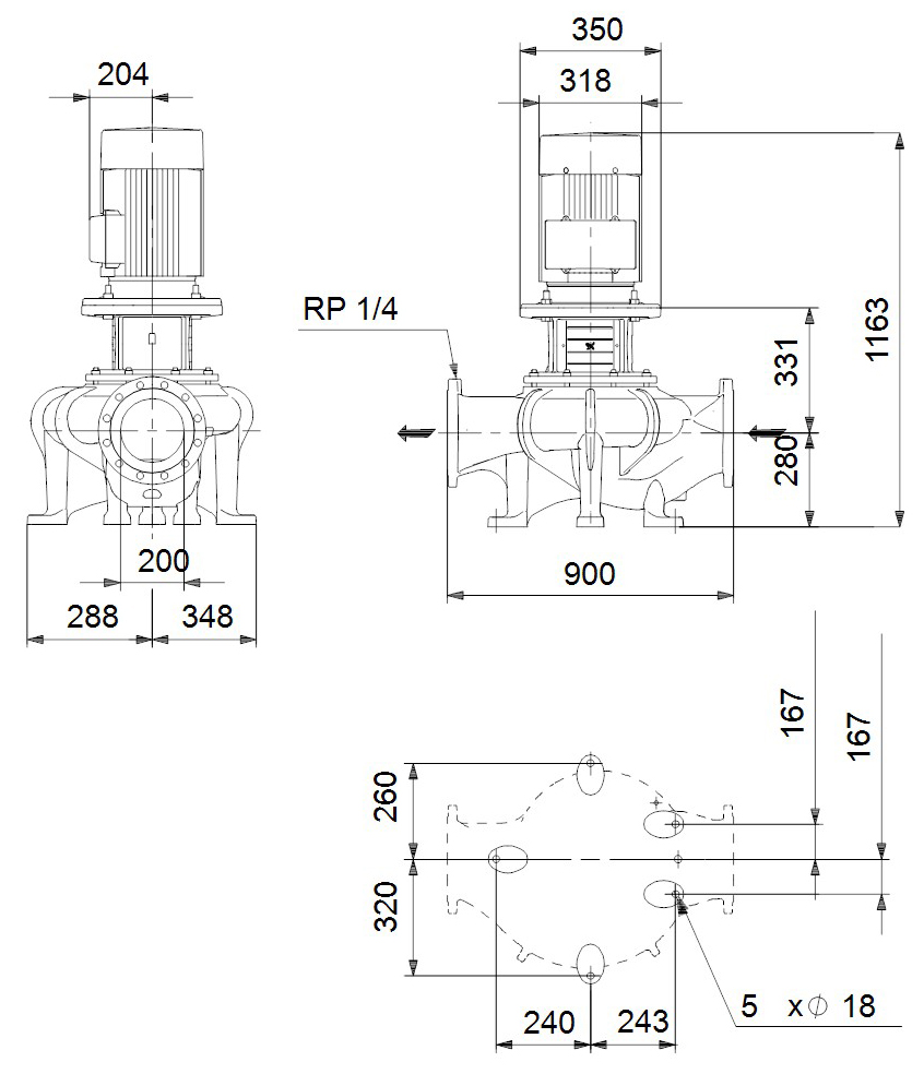 Центробежный насос Grundfos TP 200-160/4 A-F-A-BQQE-OX3 97927159