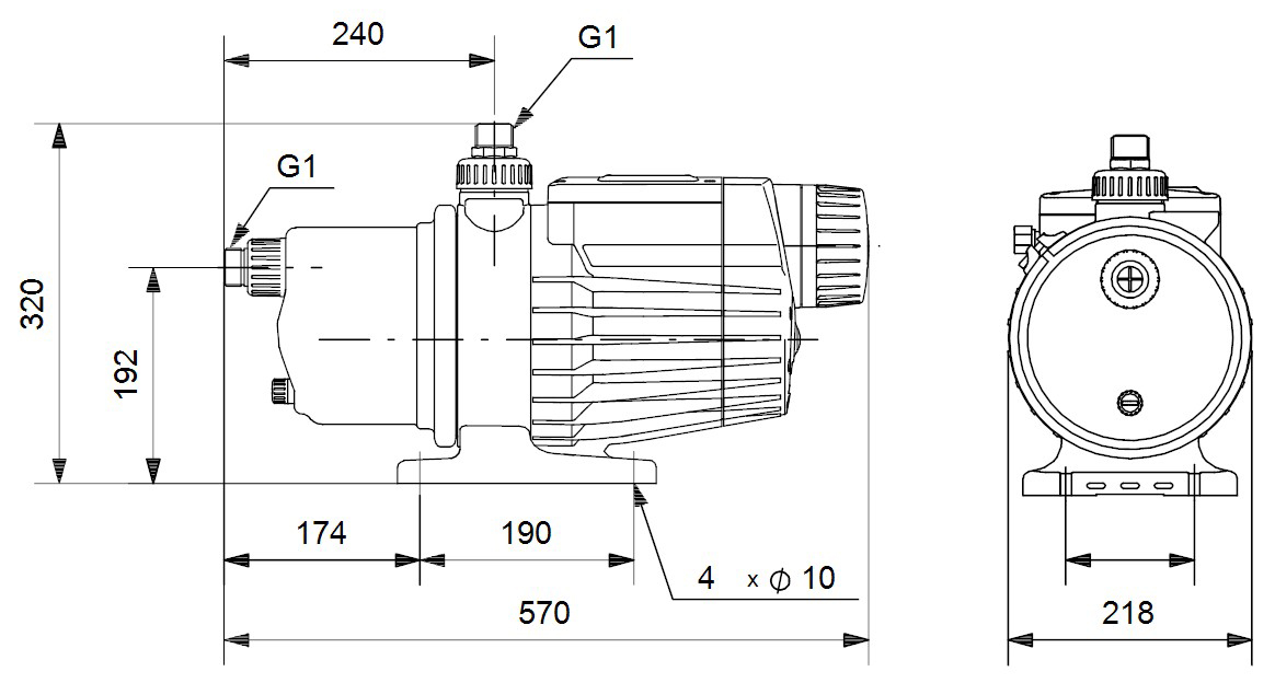 Самовсасывающая насосная установка Grundfos MQ 3-45 96515415 купить в ...