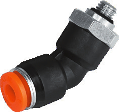 Штуцер цанговый угловой KIPVALVE KSLW-M5-6 [M01]