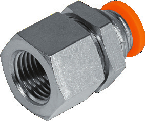 Штуцер цанговый панельный с внутренней резьбой KIPVALVE KSSF-G3/8-6 [M01]