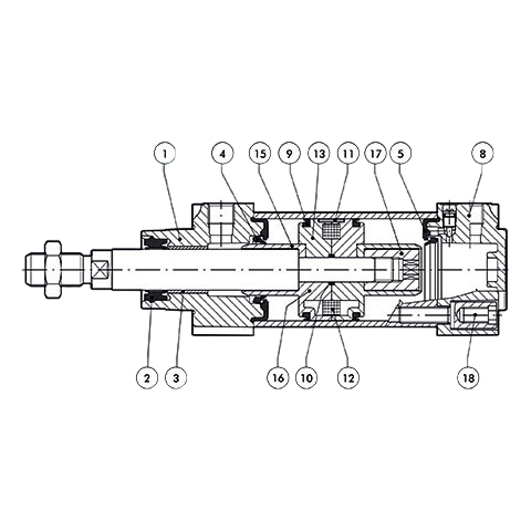 Набор уплотнений NBR ISO 15552 100 мм Metalwork  0091000502