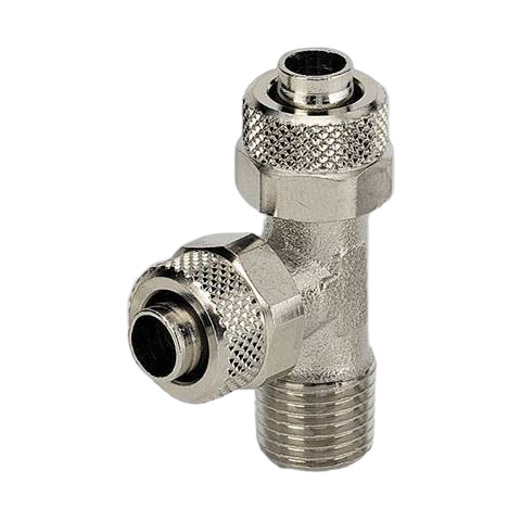 Тройник T-образный с нар. резьбой угловой с накидной гайкой R1/8-5/3 мм Metalwork C8 5/3 1/8 2308012