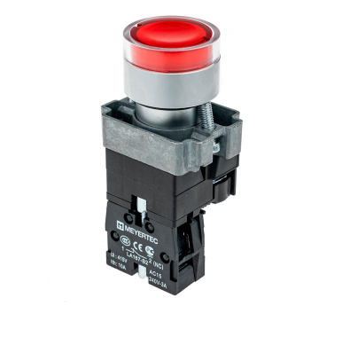 Кнопка с LED подсветкой с пружинным возвратом MEYERTEC MTB2-BW3461