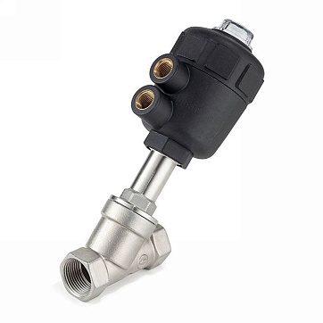 Седельный клапан наклонный TITAN LOCK нерж. 304 с пневмоприводом (полипроп.), DN20 TL20CPAVPP