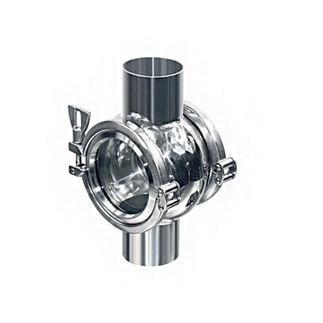 Диоптр трубный сдвоенный под сварку нержавеющий TITAN LOCK DN100, TL100TPD-WD