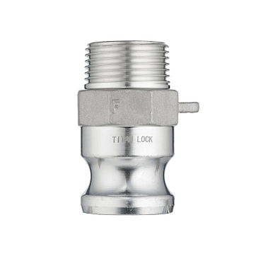 Камлок алюминиевый тип F ниппель, наруж. резьба NPT 1