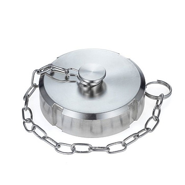 Молочная гайка TITAN LOCK глухая с цепочкой TITAN LOCK DIN 11851 DN32 нерж. 304 TL32NBCHS