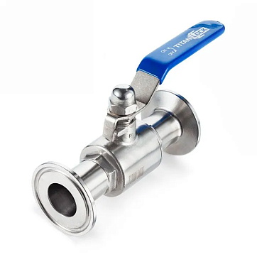 Пищевой шаровый кран полнопроходной типа clamp-clamp TITAN LOCK DN65 нерж. 304, TL65SBV-CL