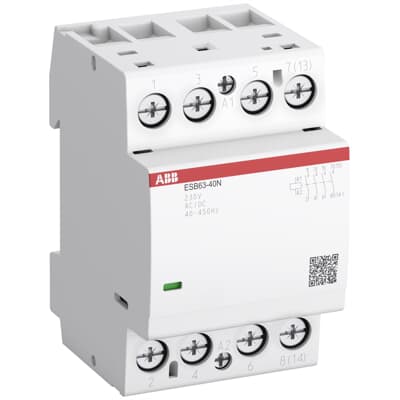 Контактор ESB63-40N-01 модульный (63А АС-1, 4НО), катушка 24В AC/DC ABB 1SAE351111R0140