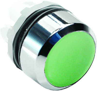 Кнопка MP1-20G без фиксации без подсветки зеленая ABB 1SFA611100R2002