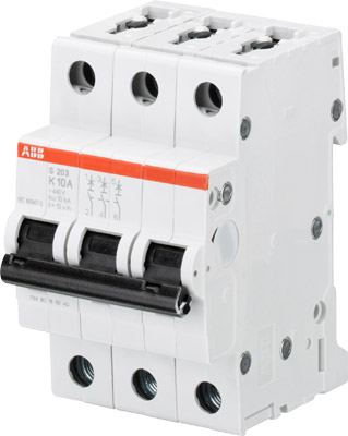 Автоматический выключатель 3-полюсный S203M K20 ABB 2CDS273001R0487