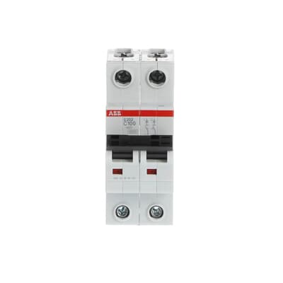 Автоматический выключатель 2-полюсный S202 C100 6кА ABB 2CDS252001R0824
