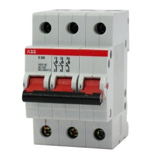 Рубильник 3п E203r 80А рычаг красный ABB 2CDE283001R0080
