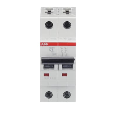 Автоматический выключатель 2-полюсный S202 D4 6kA ABB 2CDS252001R0041