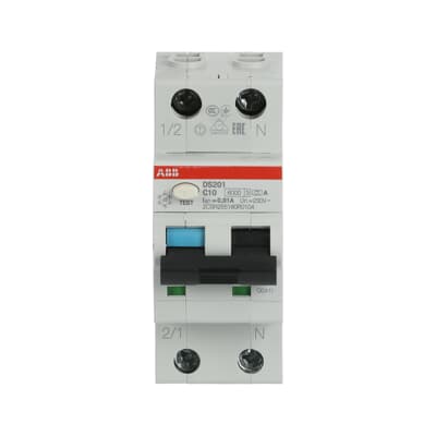 Автоматический выключатель дифференциальный DS201 C10 A10 ABB 2CSR255180R0104