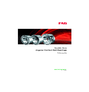 Двухрядные радиально-упорные шарикоподшипники Fag